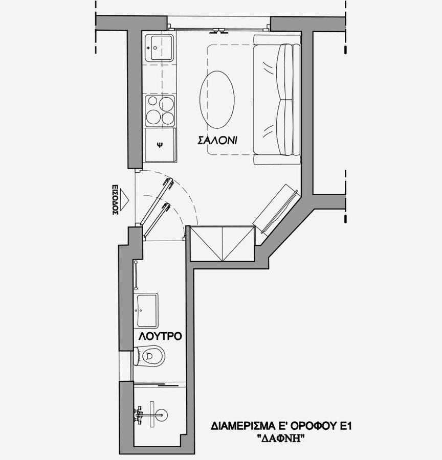 La Larissa Luxury Apartments Dafne Eksteriør bilde